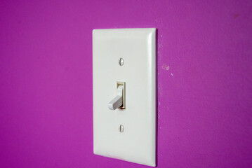 light switch on wall