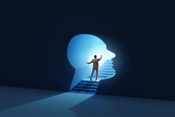 Obraz premium Businessman in split personality concept