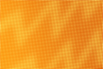 Yellow and orange background with halftone dots. Retro pop art background.