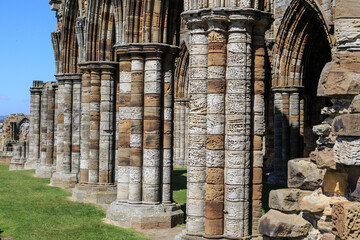 England, North Yorkshire, Whitby. Ruins of Benedictine monastery, Whitby Abbey.