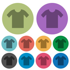 T-shirt solid color darker flat icons