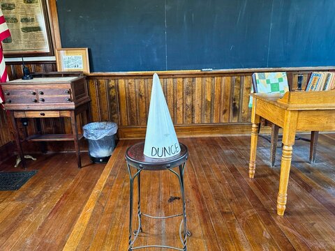 Dunce Hat in Old One Room School