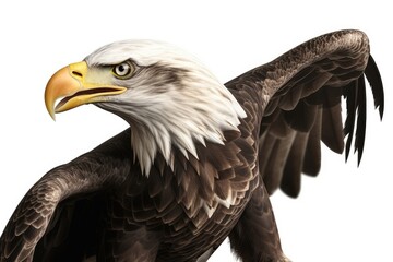 Obraz premium bald eagle isolated on white