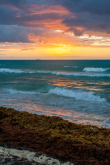 Obraz premium Playacar Beach, Quintana Roo, Sunrise, Mexico