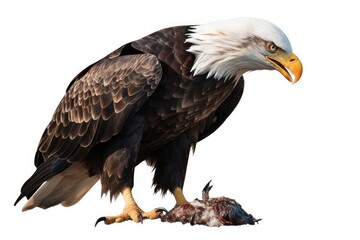 Fototapeta premium bald eagle isolated on white