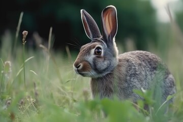Fototapeta premium rabbit in the grass