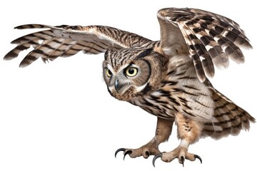 Fototapeta premium eagle owl isolated on white