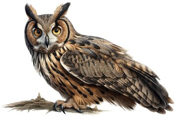 Obraz premium eagle owl isolated on white