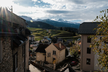 Villard de Lans, Vercors, France - 30 October 2022 : Downtown during the day
