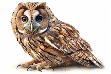 Fototapeta premium horned owl isolated