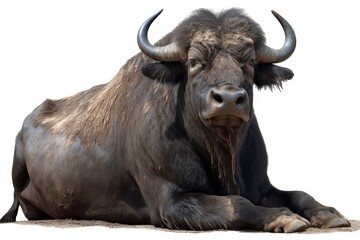 Fototapeta premium cape buffalo isolated on white