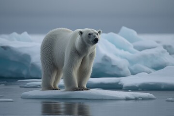 Fototapeta na wymiar polar bear in the region