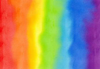 Rainbow  flag watercolor background.LGBT  Pride month texture concept. vector