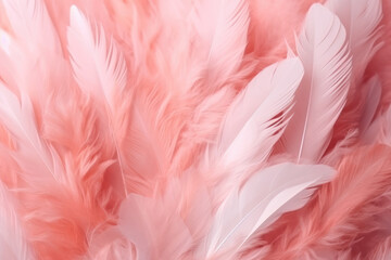 Abstract Coral feathers texture background. Generative AI