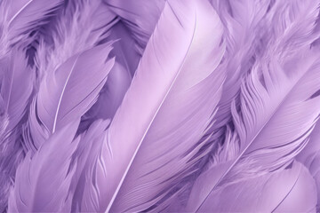Abstract Purple feathers texture background. Generative AI