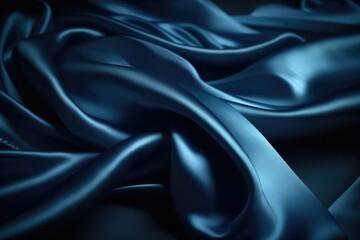 Obraz premium Navy Blue Satin texture Background