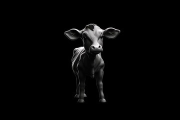 black and white cow