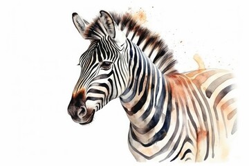 Obraz na płótnie Canvas zebra isolated on white background