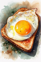 Fried egg on Toast