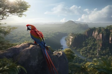 red and yellow macaw