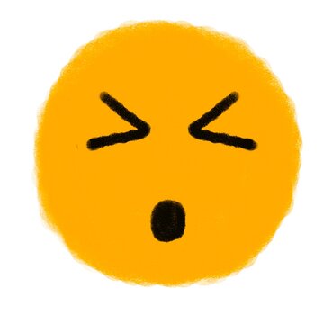 Emotional aww face yellow face illustations