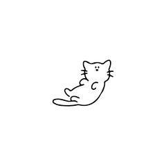 vector illustration of cute little cat