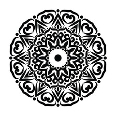 Mandala Pattern Stencil doodles sketch vector