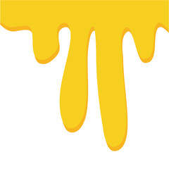 Sweet melted honey droplets illustration 