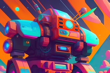 Fototapeta premium retro robot toy