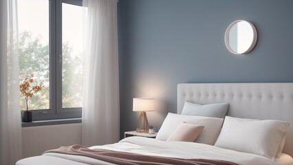 An Enchanting Of A Bedroom With A Bed And A Window AI Generative