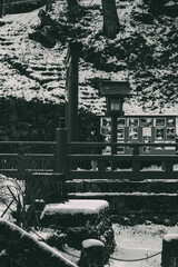 a winter temple in Nikko, Japan