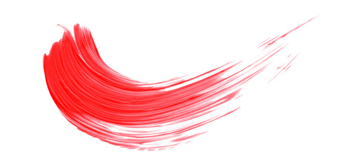 Shiny red brush isolated on transparent background. red watercolor png