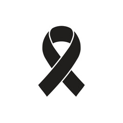 Awareness ribbon icon, ribbon icon vector, in trendy flat style isolated on white background. ribbon icon image, ribbon icon illustration