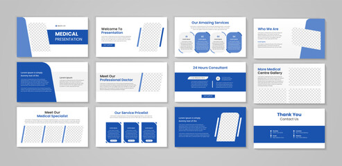 Medical PowerPoint presentation design template with hospital ppt slide