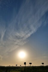 석양, sky, 구름, 태양, 일출, orange, 구름, 저녁, 네이처, 경관, blue, 라이트, 여름, 오늘밤, 나이트, 나무, yellow, 햇빛, beautiful, 수평선, red, 모닝