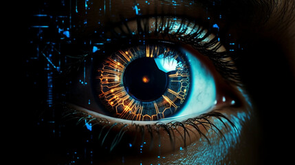 Digital image of the human eye with 