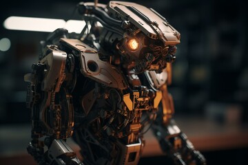 Fototapeta na wymiar An advanced robot engineer designed for artificial intelligence. Generative AI