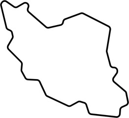 drawing of iran map.
