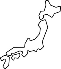 drawing of japan map.