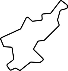 drawing of north korea map.