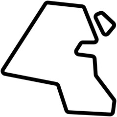 drawing of kuwait map.