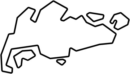 drawing of singapore map.