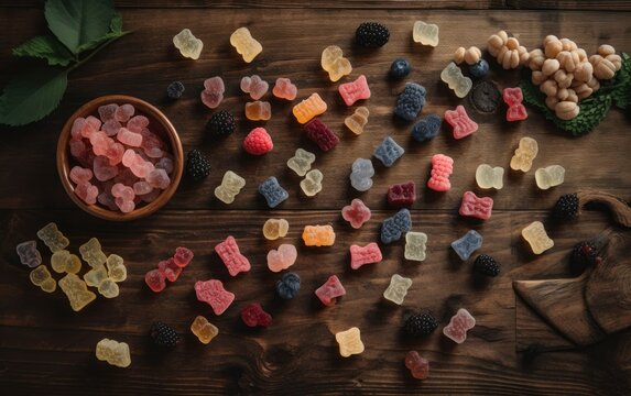 colorful healthy sweets on table