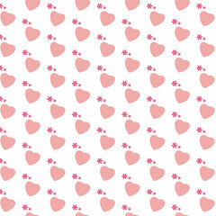 Cartoon heart pink and sky blue pattern background. Seamless pattern. Invitation Template Background Design