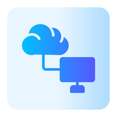 cloud network gradient icon