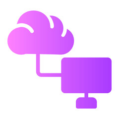 cloud network gradient icon