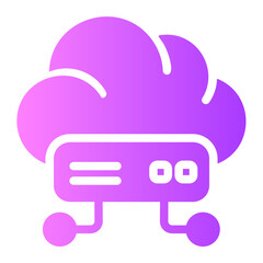 cloud storage gradient icon