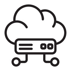 cloud storage line icon