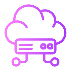 cloud storage gradient icon