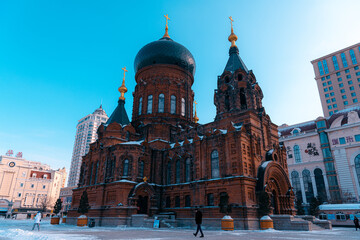 Saint Sophia Cathedral, located in Sophia Square, Daoli District, Harbin, Heilongjiang Province, China, is a Byzantine style Orthodox church built in 1907 and is a landmark of Harbin.